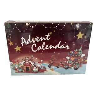 Advent Calendar 2024‎ Christmas Countdown Building Set Santa Sleigh Workshop-New